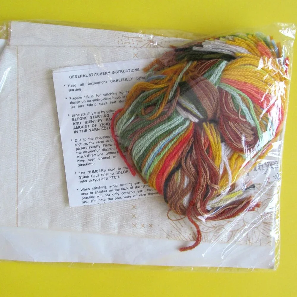 Vintage needlepoint craft kit Life is fragile Handle with care - Picture 2 of 8